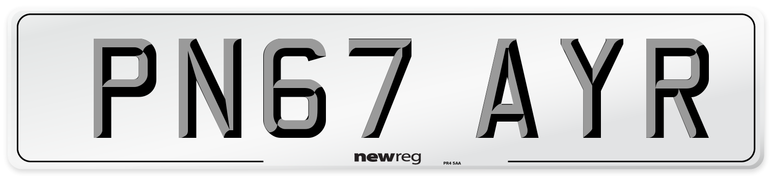 PN67 AYR Number Plate from New Reg